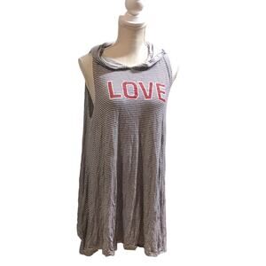 Love Hooded Tunic Top